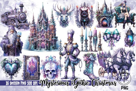 Download Mysterious Gothic Christmas Clipart PNG - Gothic Collection