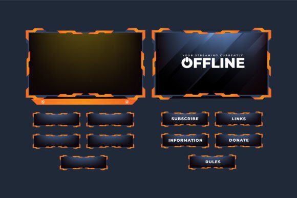Download Gaming Screen Panel Layout Vector Design - Screen Collection