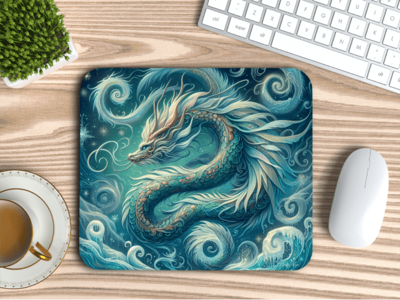 Download Mythical Sea Serpent Dragon Mousepad PNG - Premium Bundle