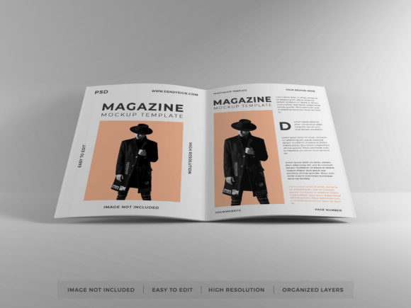 Download Realistic Magazine Paper Mockup Template - Realistic Collection