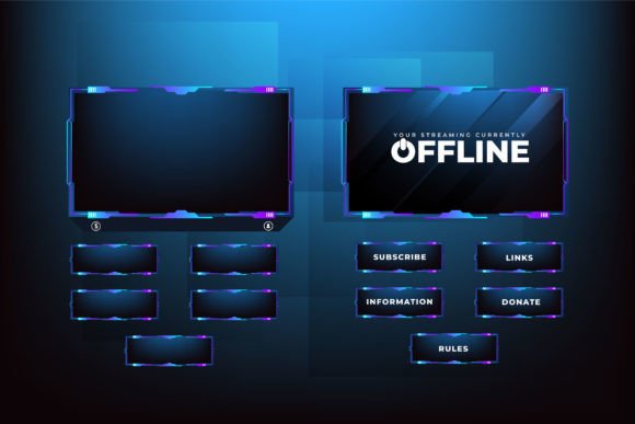Download Live Gaming Overlay Decoration Vector - Live gaming Collection