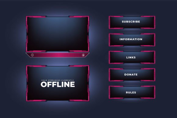 Download Futuristic Stream Screen Border Vector - Screen Collection