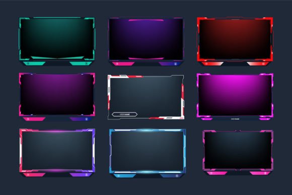 Download Broadcast Gaming Screen Set Vector - Screen Collection