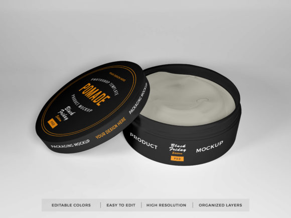 Download Realistic Pomade Packaging Mockup PSD - Realistic Collection