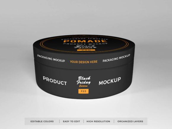 Download Realistic Pomade Packaging Mockup PSD - Realistic Collection