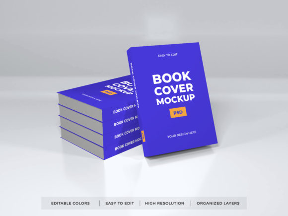 Download Realistic Book Cover Photoshop Mockup - Realistic Collection
