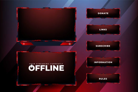 Download Live Gaming Overlay Screen Panel Vector - Live gaming Collection