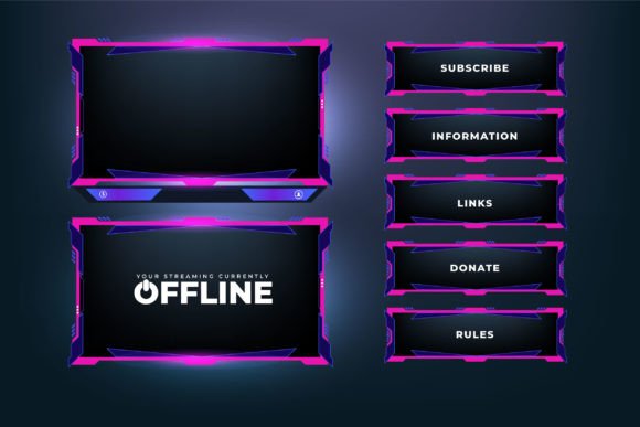 Download Live Gaming Overlay Template Vector - Live gaming Collection