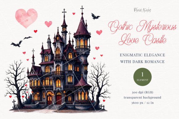 Download Gothic Vintage Mysterious Love Castle - Gothic Collection