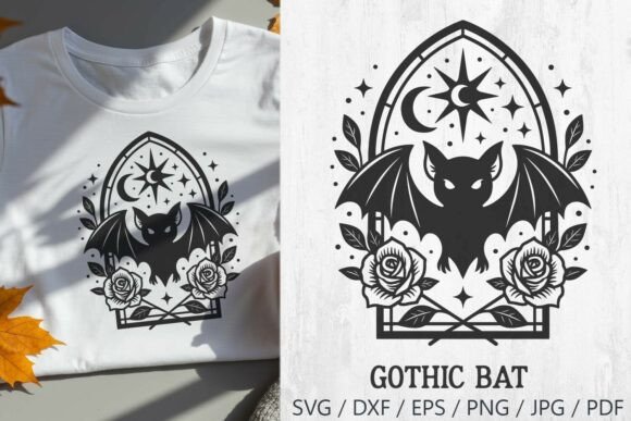 Download Gothic Bat SVG, Halloween Occult Clipart - Gothic Collection