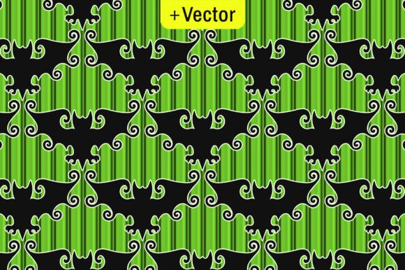 Download Gothic Halloween Bats Green Pattern - Gothic Collection