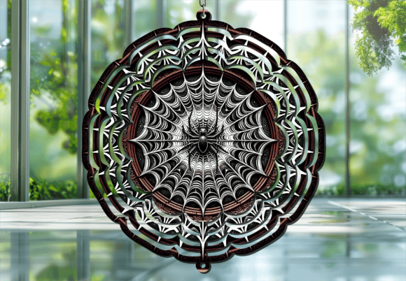 Download Gothic Halloween Spider Web Wind Spinner - Gothic Collection